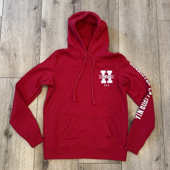 Hollister Tops - Hollister USA Womens Pullover Hoodie California Red Size Small #98